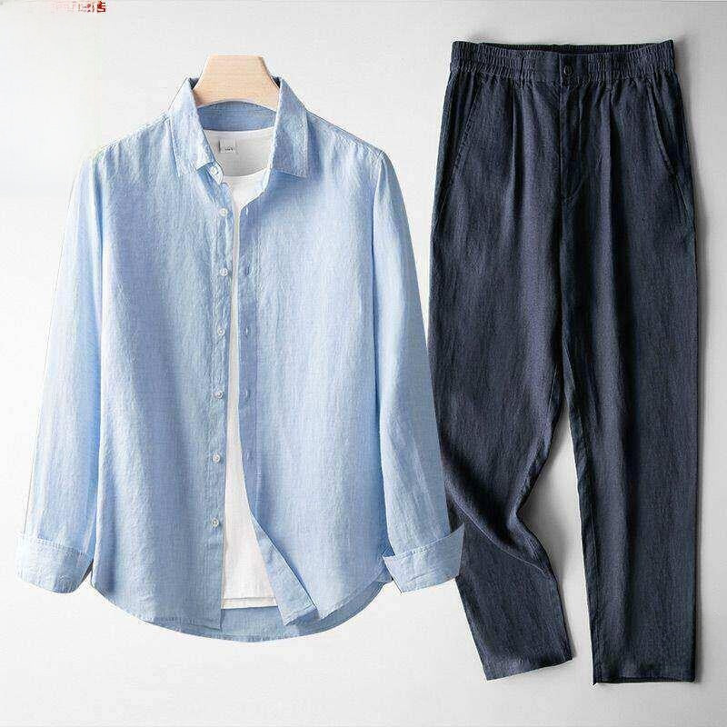 Summer men's top and long pants