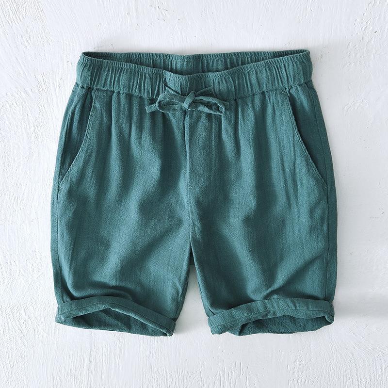 Casual Linen Drawstring Shorts for Men