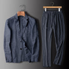 Mens Breathable Linen Suit