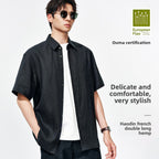 French Linen Short Sleeve Shirt for Men