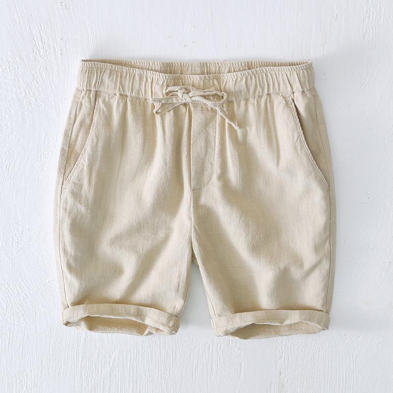 Casual Linen Drawstring Shorts for Men