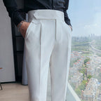 Mens Straight Fit Cropped Trousers
