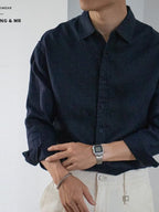 Mens Long Sleeve Cardigan Shirt