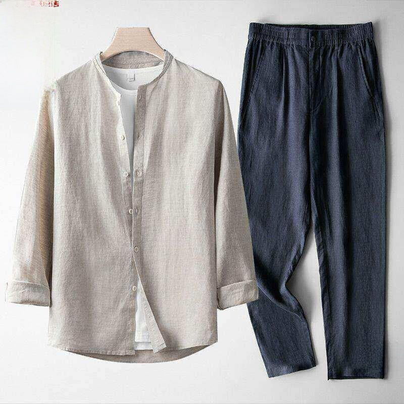 Summer men's top and long pants