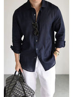Mens Long Sleeve Cardigan Shirt