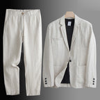 Mens Casual Linen Blend Suit Jacket