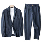 Mens Casual Linen Blend Suit Jacket
