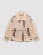 Manteau d'extérieur tendance et polyvalent à col cousu et manches longues