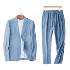 Mens Breathable Linen Suit