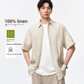 French Linen Short Sleeve Shirt for Men