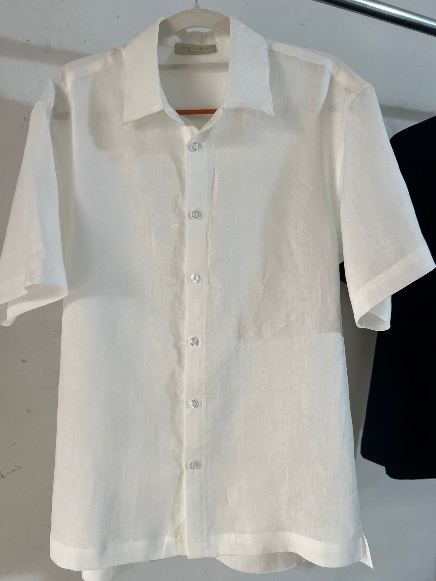 French Linen Short Sleeve Shirt for Men