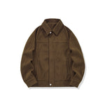 Structured Design Turn-Down Collar Jacket Casual  Loose Wool Blazer