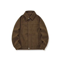 Structured Design Turn-Down Collar Jacket Casual  Loose Wool Blazer