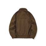 Structured Design Turn-Down Collar Jacket Casual  Loose Wool Blazer