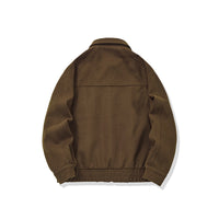 Structured Design Turn-Down Collar Jacket Casual  Loose Wool Blazer