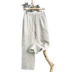 Men's Pure Linen Casual Straight Leg Pants