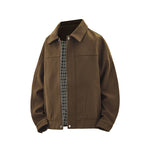 Structured Design Turn-Down Collar Jacket Casual  Loose Wool Blazer