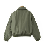 Autumn and Winter Warm Collar Zipper Jacket Coat Cotton Jacket