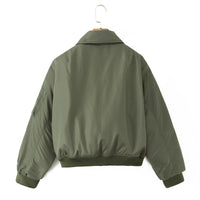 Autumn and Winter Warm Collar Zipper Jacket Coat Cotton Jacket