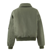 Autumn and Winter Warm Collar Zipper Jacket Coat Cotton Jacket