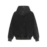 Hiphop Stripe Patchwork Hoodie Unisex  Street Style Loose Hip Hop Cool Couple Jacket