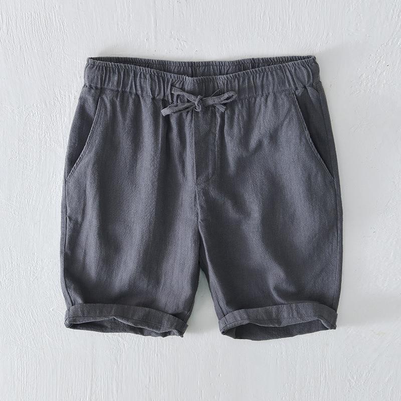 Casual Linen Drawstring Shorts for Men