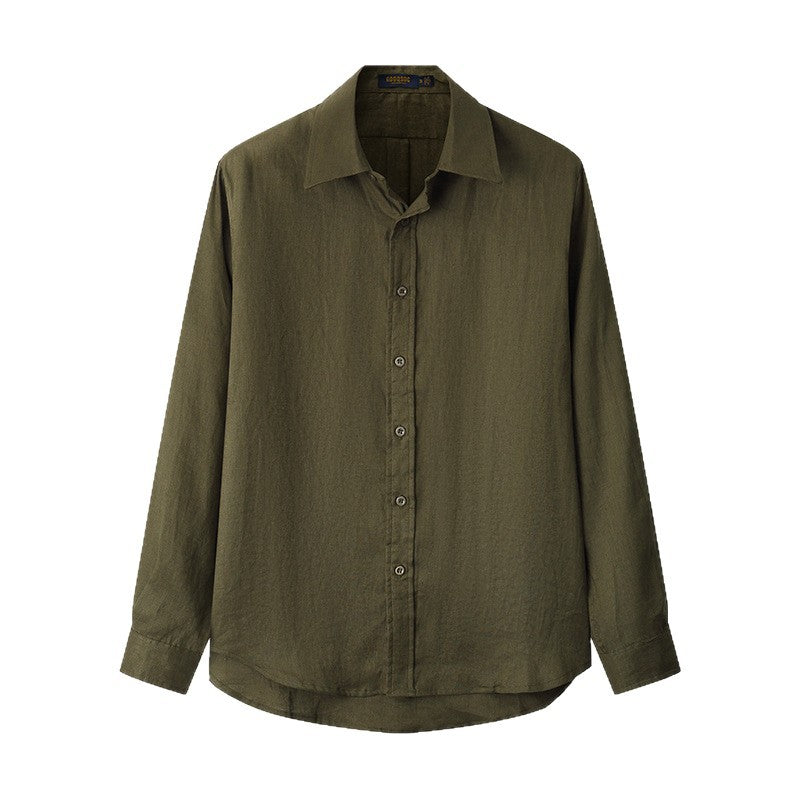 Men's Long Sleeve Linen Summer Shirt
