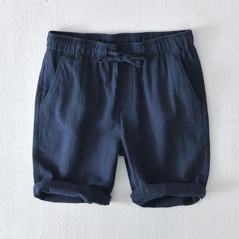 Casual Linen Drawstring Shorts for Men