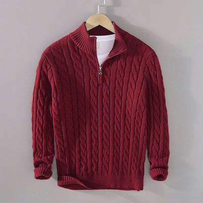 Men's Half Turtleneck Thickened Knitted Sweater