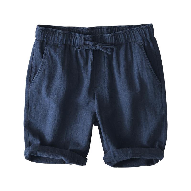 Casual Linen Drawstring Shorts for Men