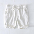 Casual Linen Drawstring Shorts for Men