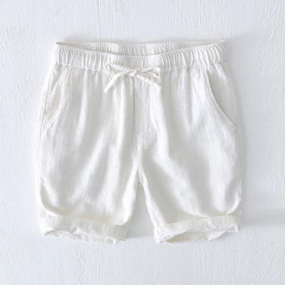 Casual Linen Drawstring Shorts for Men
