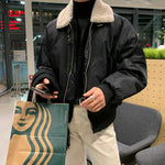 Veste d'hiver en coton et agneau pour homme