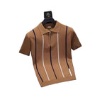 Mens Casual Knitted Polo Shirt