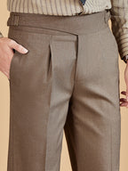 Single-Pleat Adjustable Suit Pants