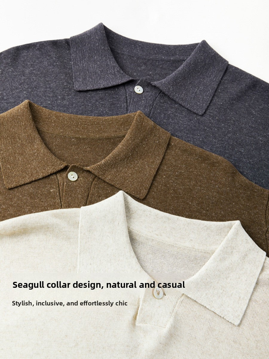 Mens Knitted Polo Shirt