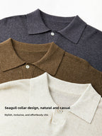 Mens Knitted Polo Shirt