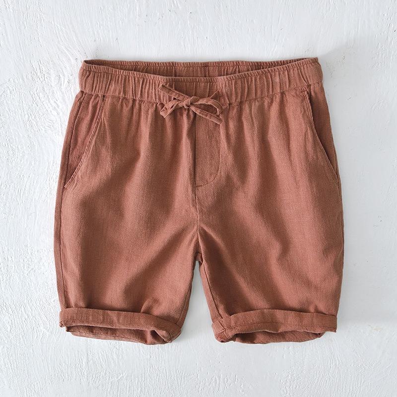 Casual Linen Drawstring Shorts for Men