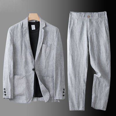 Mens Casual Linen Blend Suit Jacket