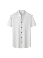 Mens Pure Linen Short Sleeve Shirt