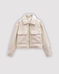 Veste élégante à manches longues boutonnée pour femme avec poches